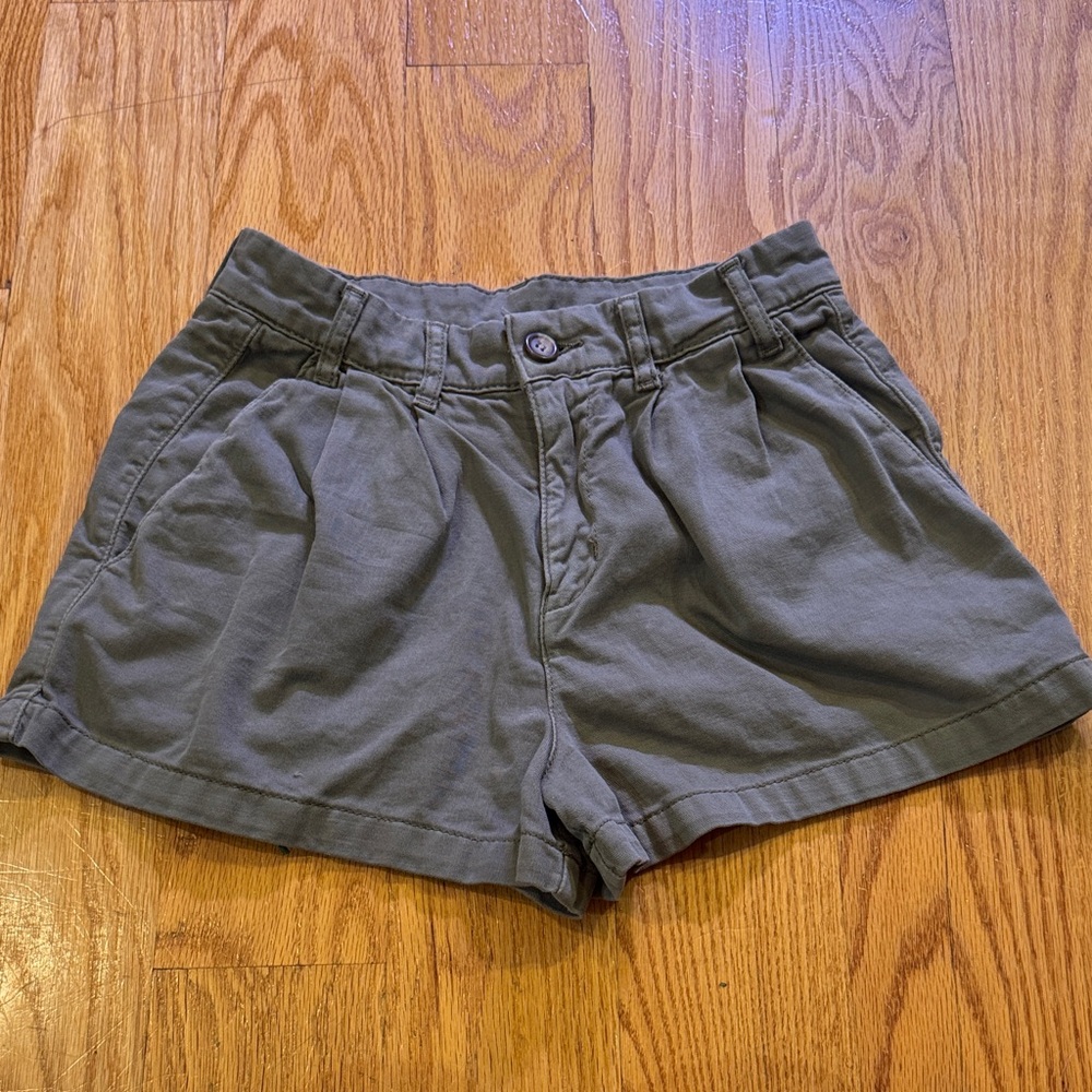 Free People Olive Cargo Shorts